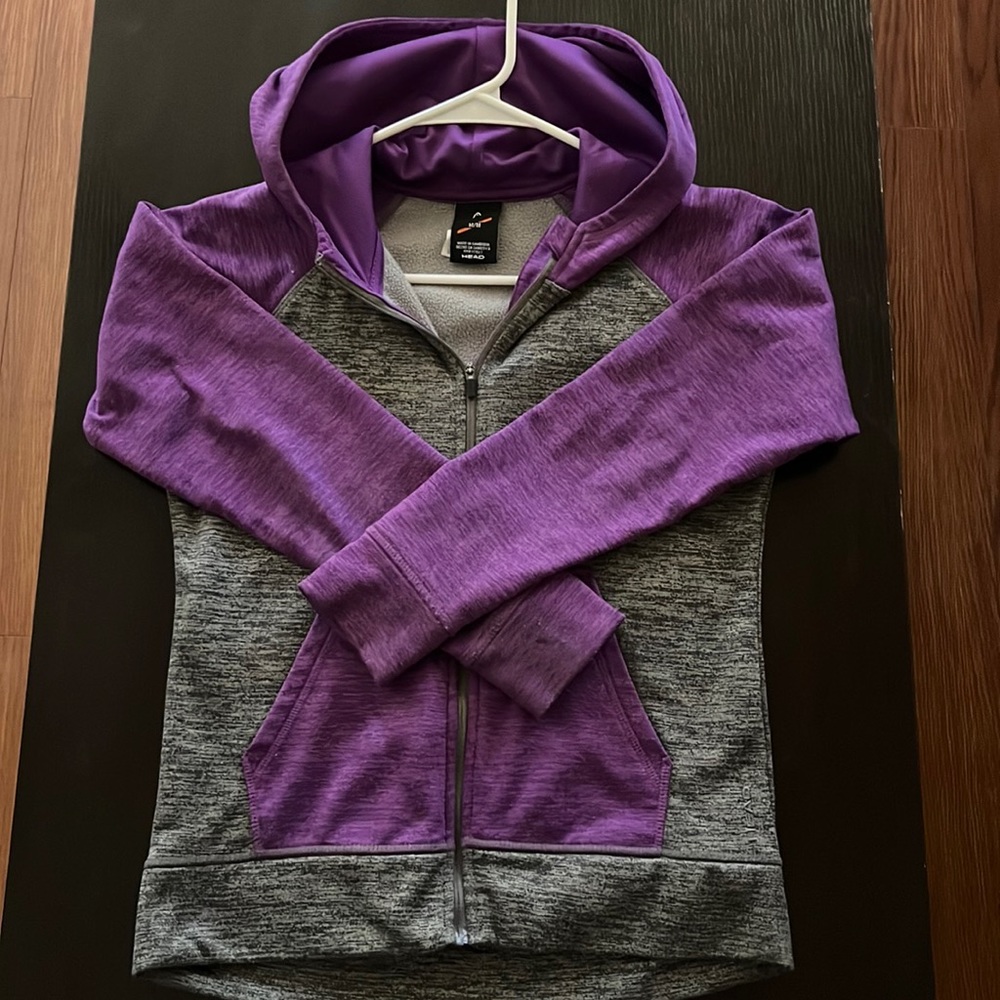 Head Womens full zip front pocket hoodie size Medium